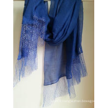 50% Wool 50% Silk Bright Lace Trimed Shawl